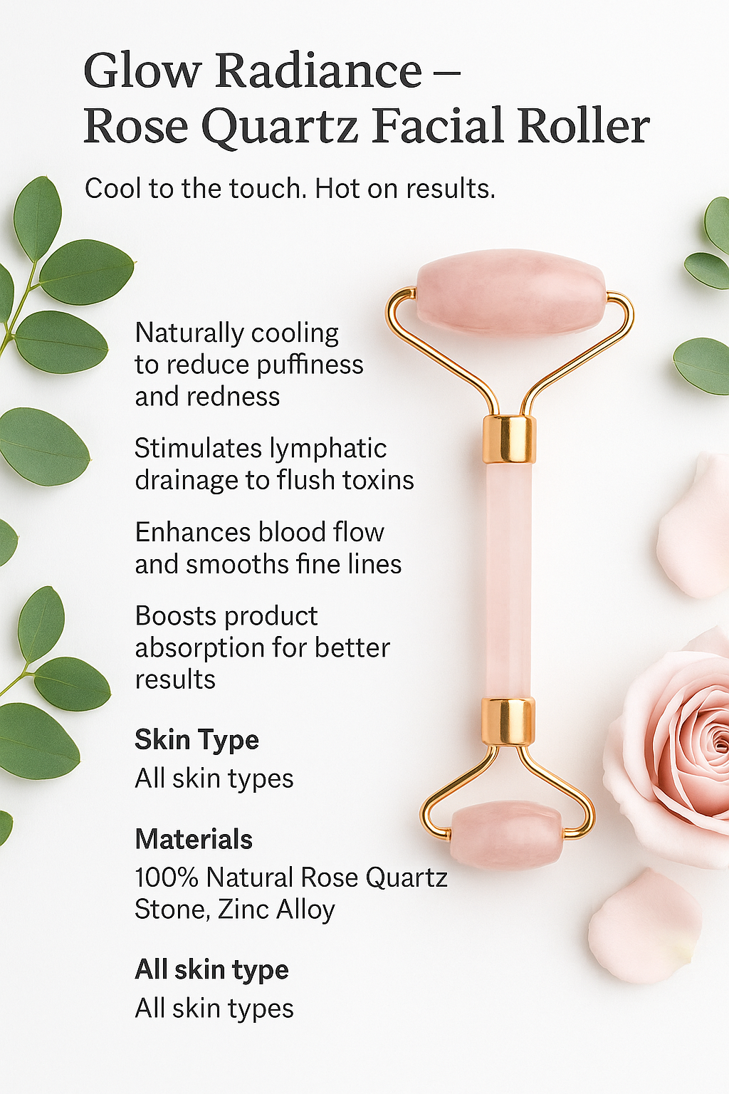 Rose Quartz Facial Roller